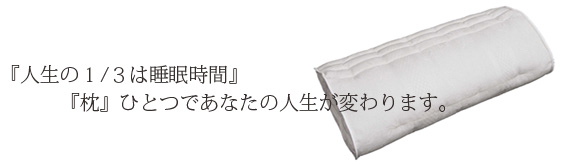 『人生の１/３は睡眠時間』『枕』ひとつであなたの人生が変わります。